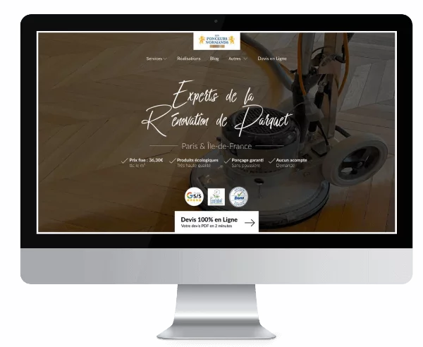 création de site web pour artisan - exemple de réalisation par Baptiste Pages