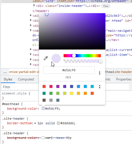 L'outil de sélection de couleur de Google Chrome